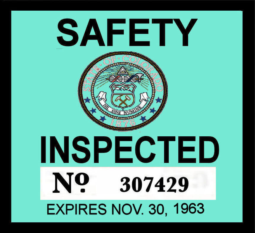 (image for) 1963 Colorado Inspection sticker